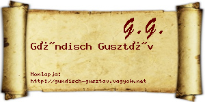 Gündisch Gusztáv névjegykártya